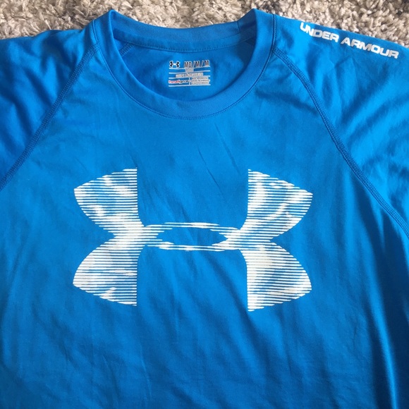 NWT Mens Blue Under Armour Heatgear Loose T-shirt - Picture 3 of 7
